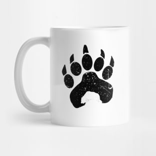 Bear Paw Silhouette [Black Design] Mug